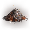 未燒完的灰燼